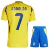 Camisola Al Nassr Ronaldo 7 Criança Equipamento Principal 2024-25 Manga Curta